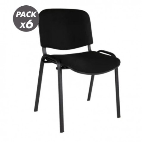PACK 6 SILLAS CONFIDENTE NEGRAS MUVIP
