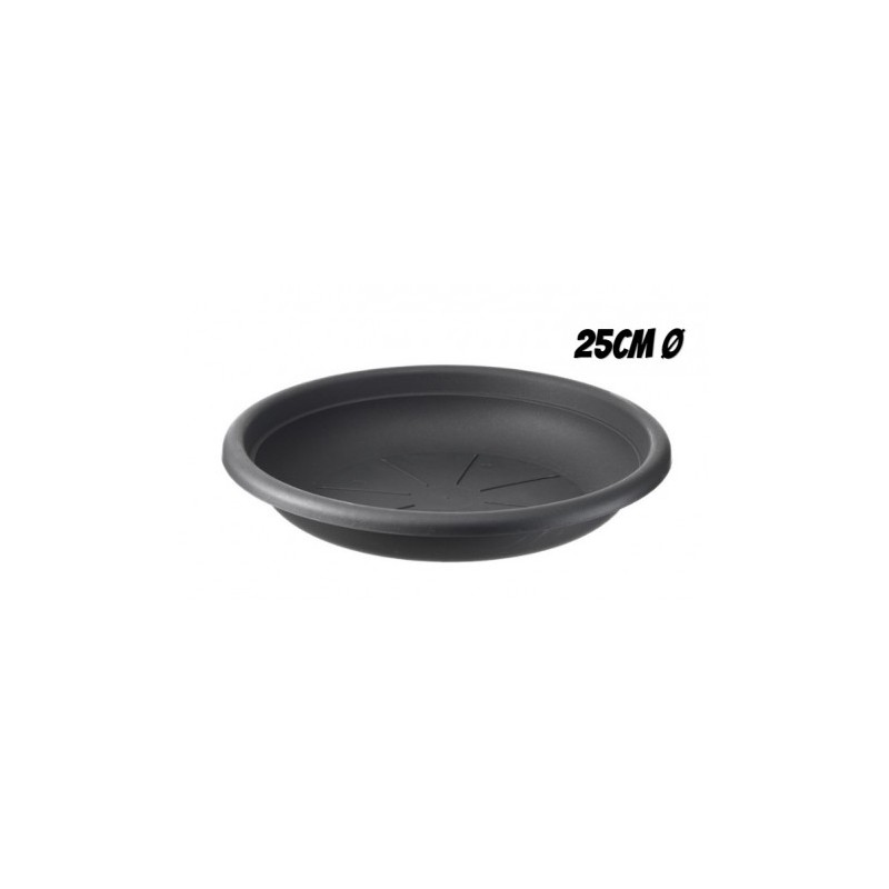 PLATO PARA MACETA 25CM ANTRACITA...