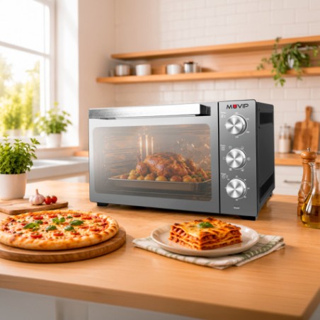 HORNO 48 LITROS 2000W INOX SERIE ESPEJO MUVIP