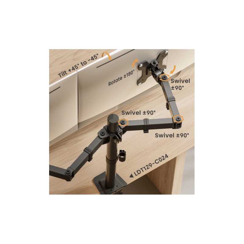SOPORTE DE MESA 2 MONITORES 17"-32"...