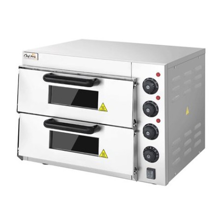 HORNO DE PIZZA ELÉCTRICO PROFESIONAL 2 CÁMARAS 3000W CHEF PRO