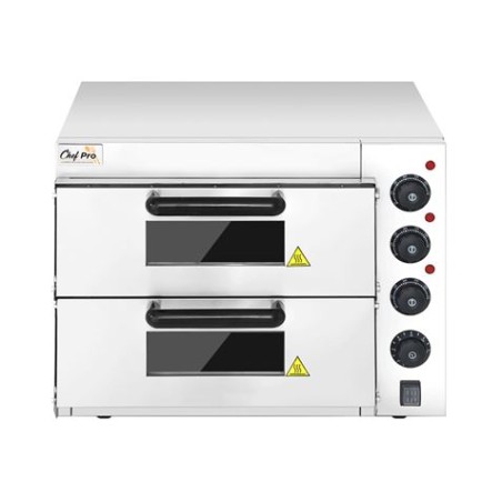 HORNO DE PIZZA ELÉCTRICO PROFESIONAL 2 CÁMARAS 3000W CHEF PRO