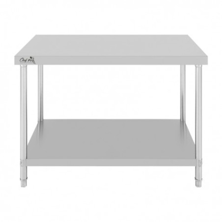 MESA DE TRABAJO ACERO INOXIDABLE 140X70X85CM CHEF PRO