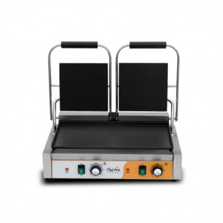 SANDWICHERA INDUSTRIAL DOBLE PLACAS LISAS 3600W CHEF PRO