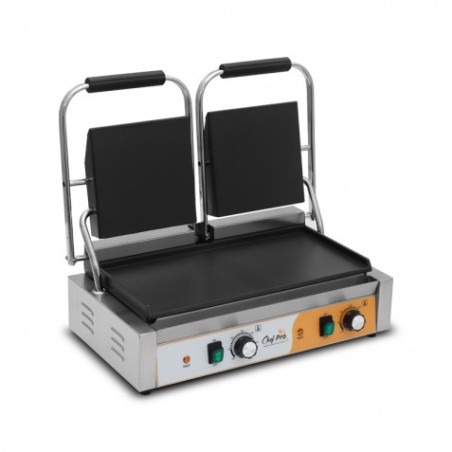 SANDWICHERA INDUSTRIAL DOBLE PLACAS LISAS 3600W CHEF PRO