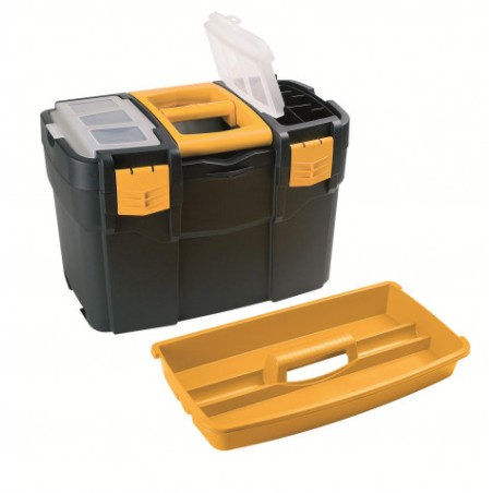 CAJA DE HERRAMIENTAS 460×280×455MM CON ORGANIZADORES Y BANDEJA ARTPLAST
