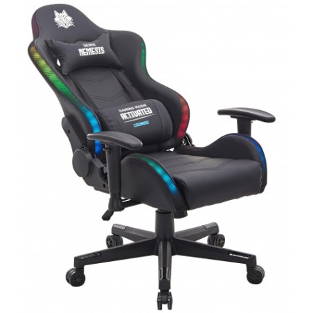 SILLA GAMING RGB SERIE FENRIR NEGRA CROMAD