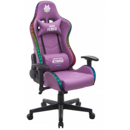SILLA GAMING RGB SERIE FENRIR VIOLETA CROMAD