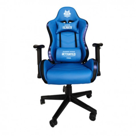 SILLA GAMING RGB SERIE FENRIR AZUL CROMAD