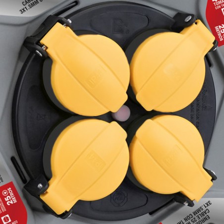 ENROLLADOR DE CABLE 25 METROS CABLE 3X1.5MM CON TAPAS ELBAT
