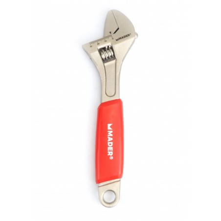 LLAVE INGLESA 10"- 250MM MANGO RECUBIERTO ROJO MADER