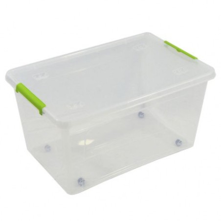 CAJA ORGANIZADORA CON TAPA, RUEDAS Y CIERRES 585X390X300MM ARTPLAST