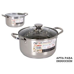 CACEROLA 22CM 5L ACERO INDUCCION NEW NERON - B17824-1