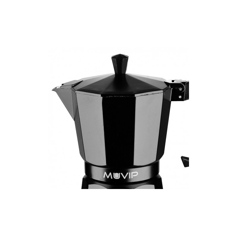 CAFETERA 3 TAZAS ALUMINIO NEGRO MATE...
