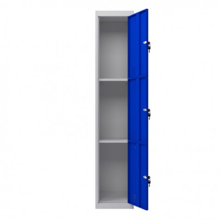 TAQUILLA METÁLICA 3 PUERTAS 1800X300X500MM AZUL CROMAD