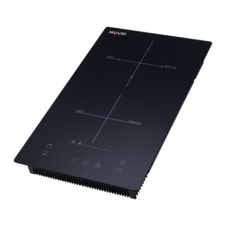 COCINA DE INDUCCIÓN 2 FUEGOS 3300W ENCASTRE + SOBREMESA MUVIP