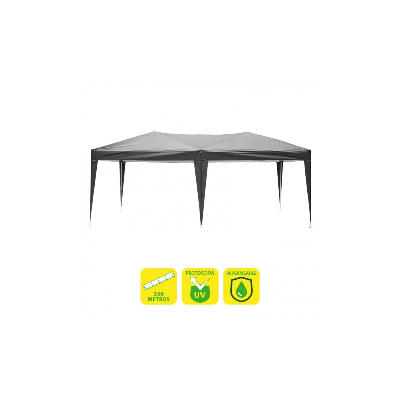 CARPA PLEGABLE ACERO 3X6 METROS GRIS...