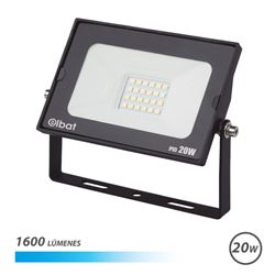 FOCO LED SERIE SUPER SLIM 20W 6500K COLOR NEGRO ELBAT - EB0358