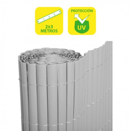 CAÑIZO PLÁSTICO DOBLE CARA 2X3 METROS GRIS CLARO SUNGARDEN