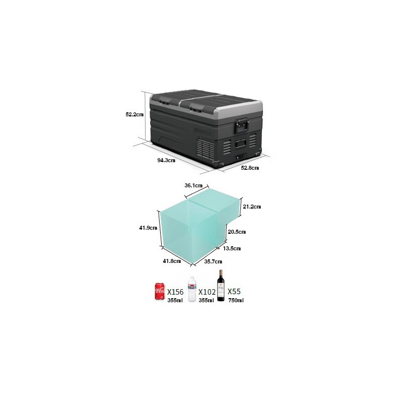 NEVERA PORTATIL CON COMPRESOR LG 107...