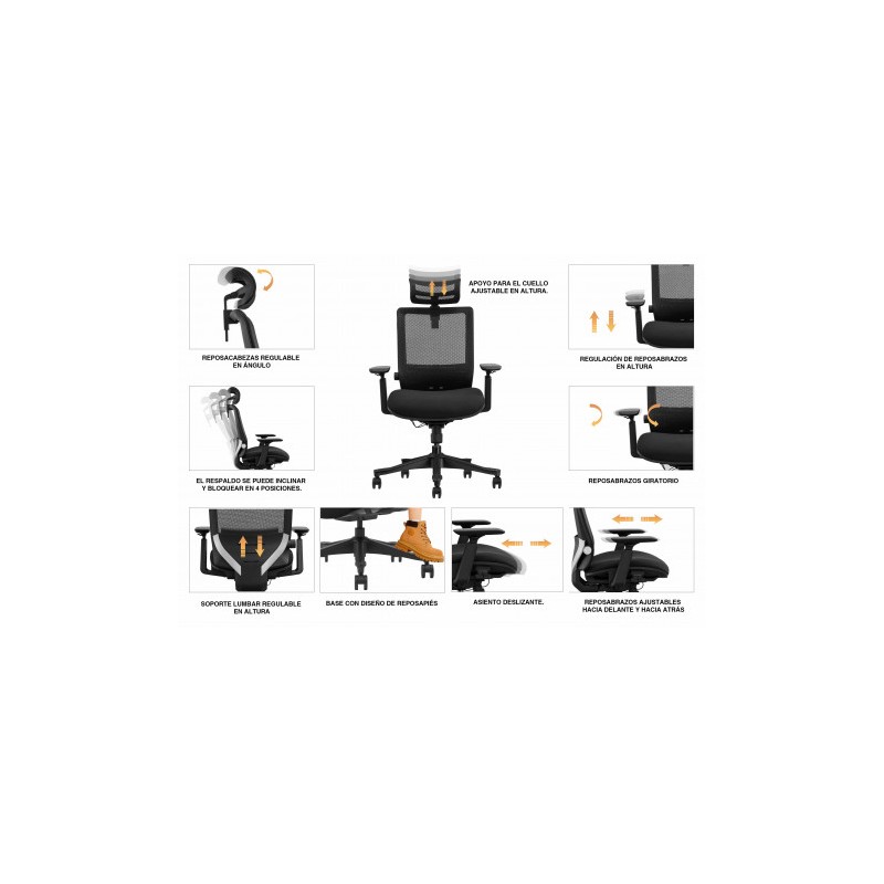SILLA OFICINA GAMA SENIOR SE1100 CROMAD