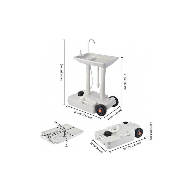 LAVABO PORTÁTIL 30 LITROS MUVIP