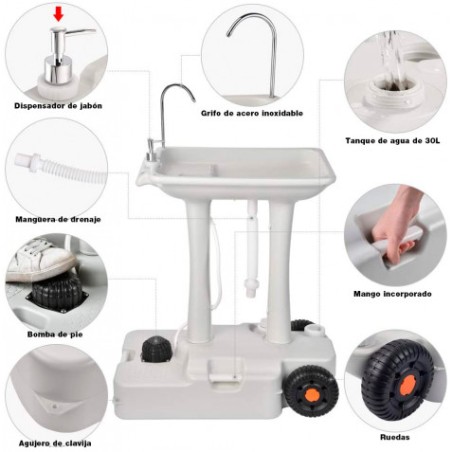 LAVABO PORTÁTIL 30 LITROS MUVIP