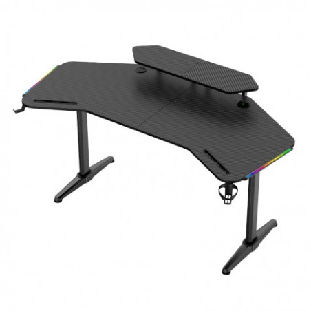 MESA GAMING PRO1500 XL FIBRA CARBONO | LUZ RGB SOUND MUVIP