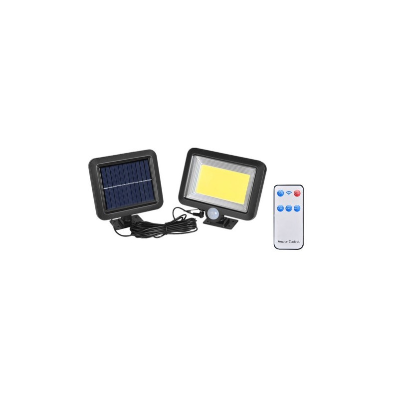 FOCO SOLAR CON SENSOR + MANDO 1000LM...