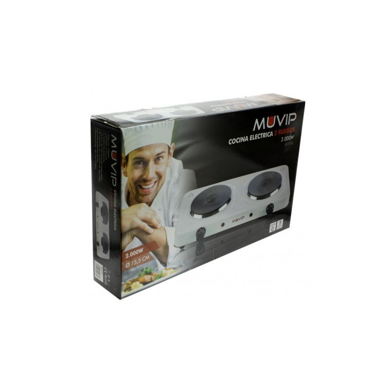COCINA ELECTRICA 2 FUEGOS 2000W MUVIP