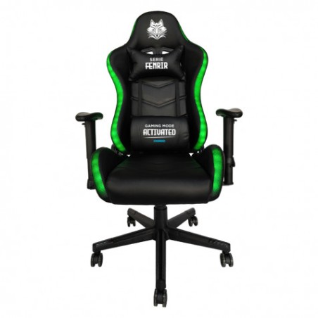 SILLA GAMING RGB SERIE FENRIR NEGRA CROMAD