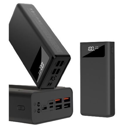 POWERBANK PR123 30000MAH | 3 ENTRADAS | 4 SALIDAS | 2A | LCD XO NEGRO - XOPR123
