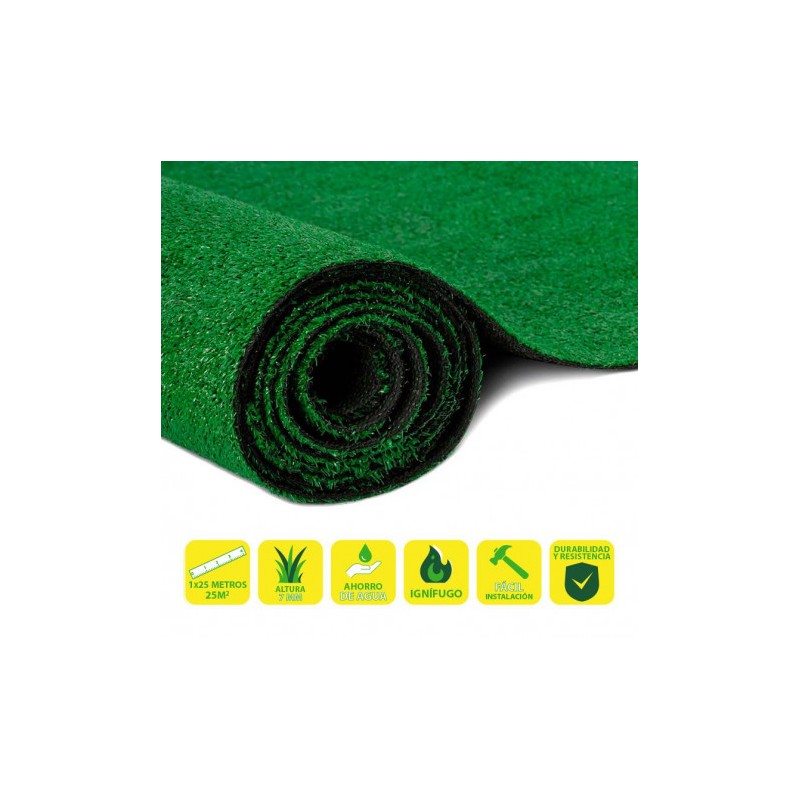 CESPED ARTIFICIAL 1X25 METROS 7MM...