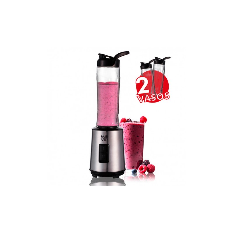BATIDORA SMOOTHIE 300W INOX 2 VASOS...