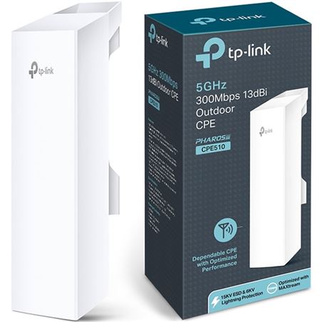 PUNTO DE ACCESO WIFI TP-LINK CPE510 EXTERIOR 300MB 5GHZ ANTENA 13dBi POE - CPE510