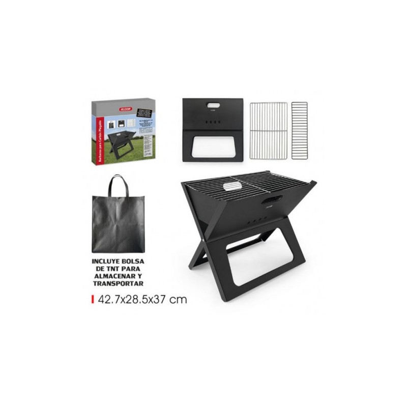 BARBACOA PLEGABLE CON FUNDA ALGON BBQ