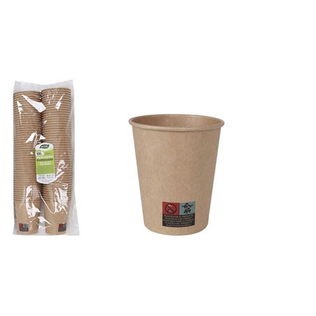 SET 100 VASOS CARTON KRAFT 250CC ALGON - BA01054075107