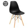 PACK 2 SILLAS DESIGN D100 NEGRAS MUVIP - 80062