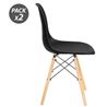 PACK 2 SILLAS DESIGN D100 NEGRAS MUVIP - 80062-1
