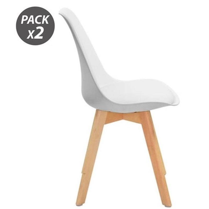 PACK 2 SILLAS DESIGN D200 BLANCAS MUVIP - 80065-1