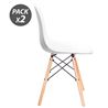 PACK 2 SILLAS DESIGN D100 BLANCAS MUVIP - 80040-1