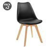PACK 2 SILLAS DESIGN D200 NEGRAS MUVIP - 80066