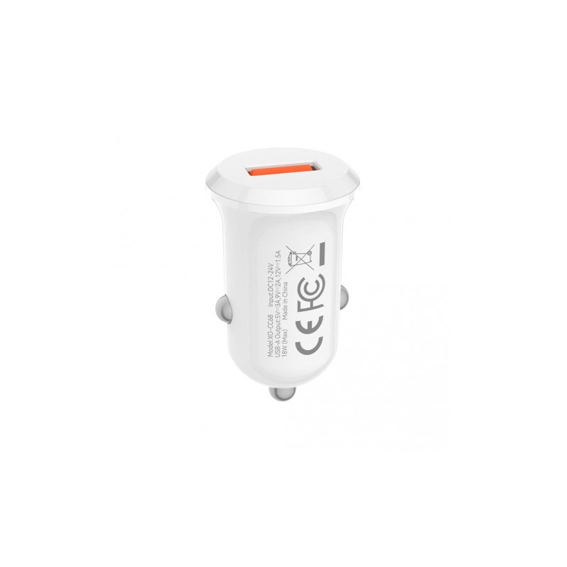 CARGADOR DE MECHERO 18W CC68 BLANCO XO