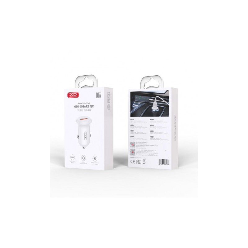 CARGADOR DE MECHERO 18W CC68 BLANCO XO
