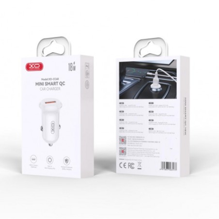 CARGADOR DE MECHERO 18W CC68 BLANCO XO