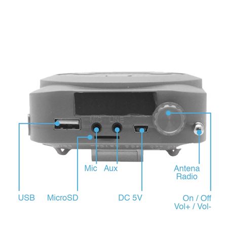 MEGÁFONO PORTÁTIL POCKETVOICE NEGRO BIWOND - BW0067-5