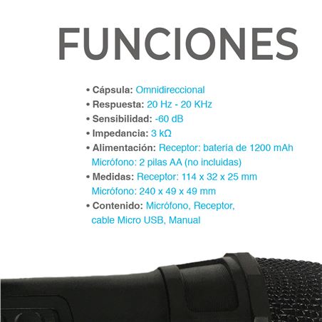 MICROFONO INALAMBRICO MICONE BIWOND - BW0045-2