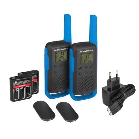 PACK 2 WALKIE-TALKIE MOTOROLA T62 8KM 16CH AZUL - 5031753007300