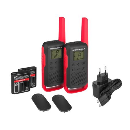 PACK 2 WALKIE-TALKIE MOTOROLA T62 8KM 16CH ROJO - 5031753007324