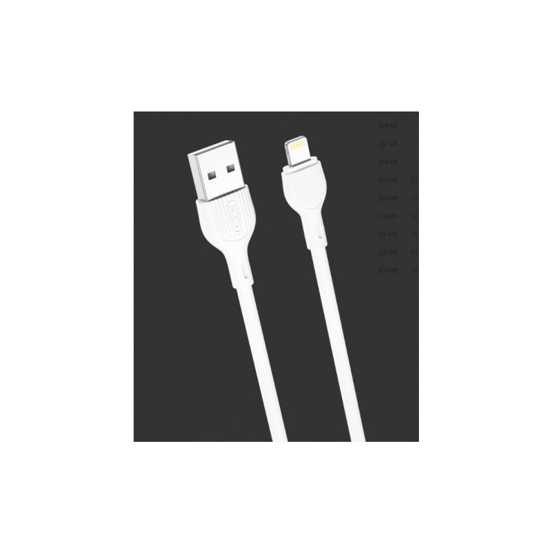 CABLE 2.1A USB A LIGTHNING 1 METRO...